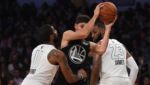 NBA全明星正赛：詹姆斯队逆转库里队 詹皇准三双收AMVP