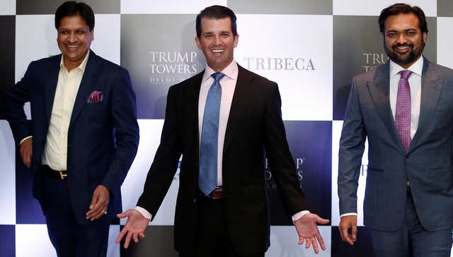 小特朗普前往印度卖楼 总统“冠名”可额外提价三成