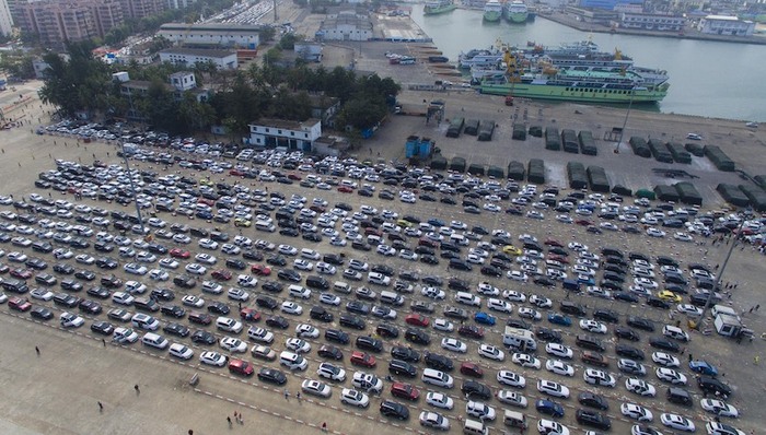 海口,滞留车辆,游客