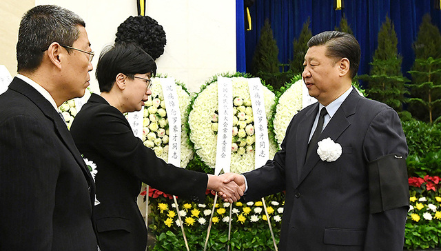 罗豪才,栗战书,赵乐际,遗体,八宝山革命公墓,李克强,胡锦涛,中国致公党,张高丽,江泽民