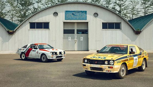 在中汽联的车库里 我们找到了四辆30年前的三菱拉力赛车