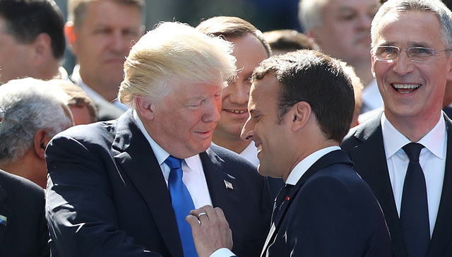 美英法解释打击叙利亚合法性 马克龙：是我说服特朗普留下