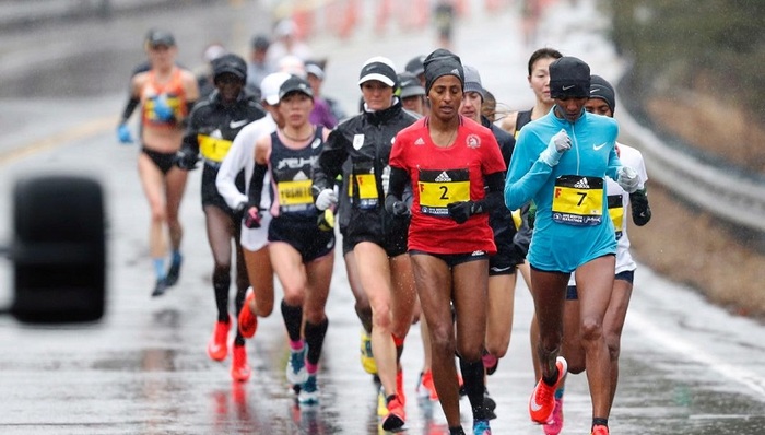 马拉松,波士顿,跑步