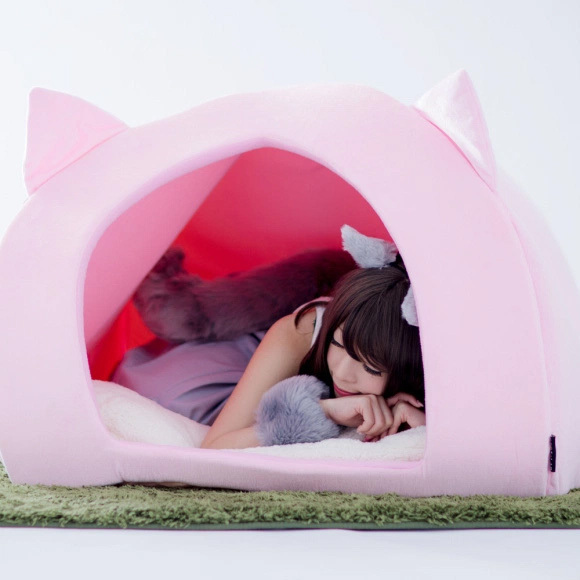 日本出了个给人用的猫窝，想当小奶猫了