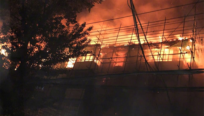 北京双井,居民楼,装修起火