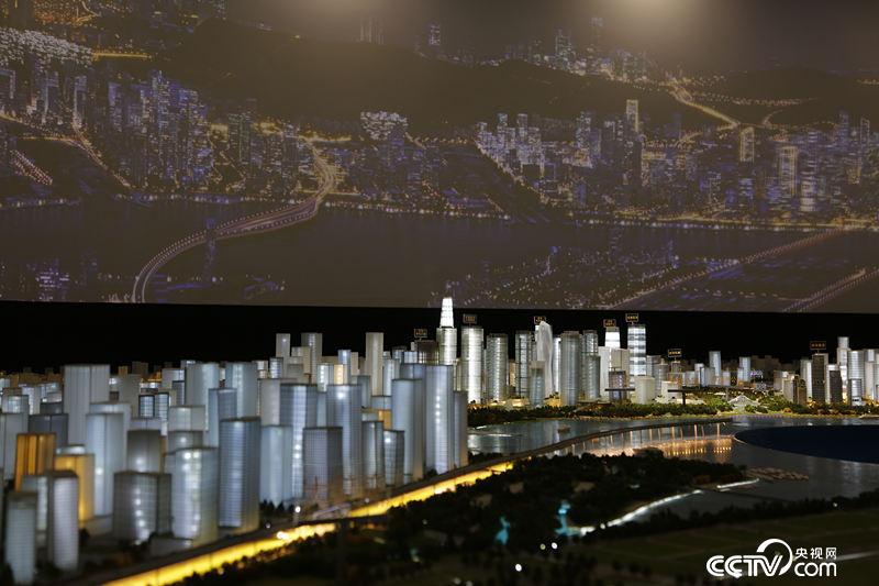 前海展厅内展出的前海总规划沙盘。