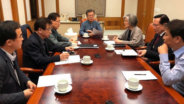 领导人,文在寅,特朗普,青瓦台,金正恩,朝鲜半岛,韩国总统,,,国家安全委员会,永久和平