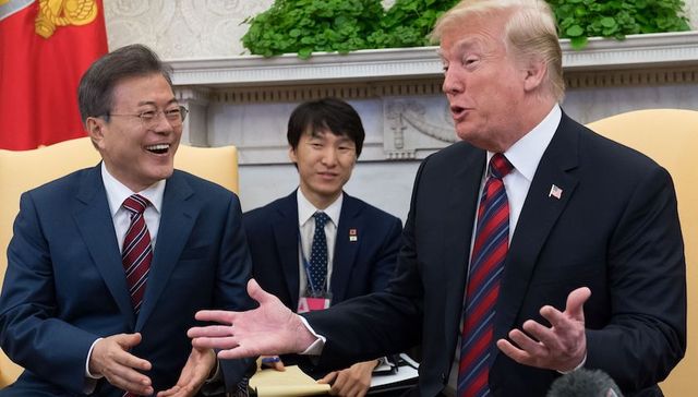 文在寅期待美朝韩三方峰会 称希望借此正式结束朝鲜战争