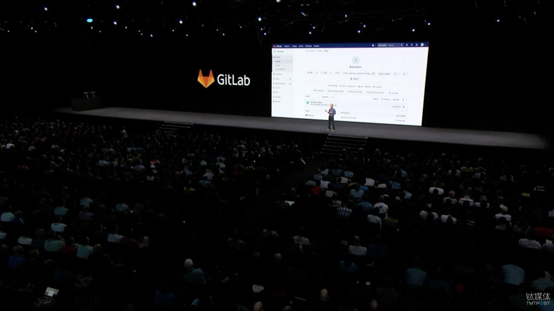 在2018年苹果公司的 WWDC 上，GitLab 与 Xcode 10整合 来源：GitLab@Twitter