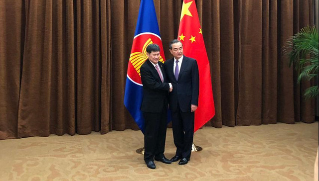 王毅,领导人,中方,外交部长,半岛,平等对话,和平机制,东盟,朝鲜方面,核问题