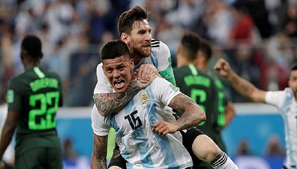 【世界杯早报】阿根廷绝杀尼日利亚涉险晋级 C组法国&丹麦携手出线