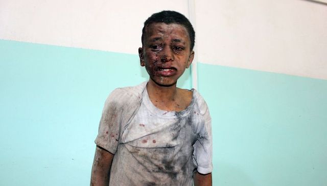 也门,空袭,校巴