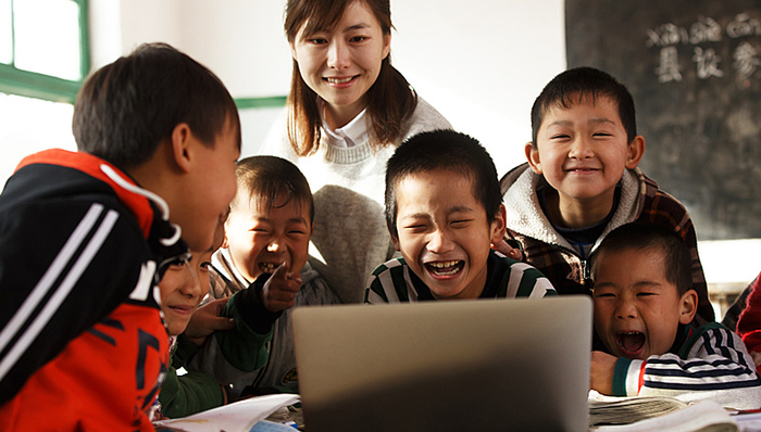 浙江省,乡村学校,同步上课