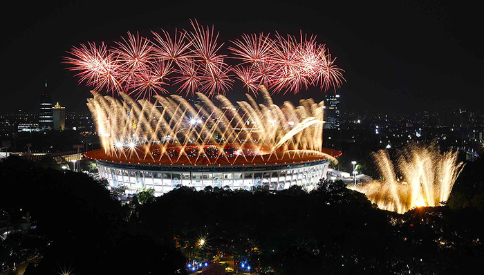 2018年雅加达亚运会正式开幕 中国代表团出战38个大项和376个小项