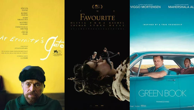 饰演,一个明星的诞生,安妮女王,欧格斯,Netflix,宠儿,梵高,绿皮书,罗马,基督最后的诱惑