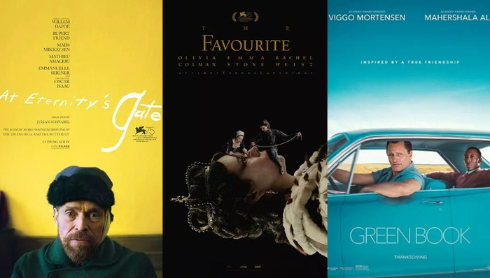 饰演,一个明星的诞生,安妮女王,欧格斯,Netflix,宠儿,梵高,绿皮书,罗马,基督最后的诱惑