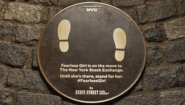 在华尔街和公牛对视的“无畏女孩”要搬家了