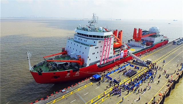 雪龙,船载雷达,阿蒙森海,冰区,南极考察队,船艏,冰山,雪龙号,视频,雪龙船