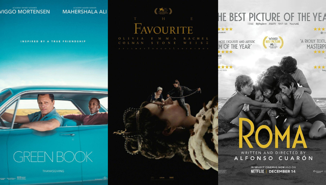 宠儿,绿皮书,罗马,副总统,影像本体,欧格斯,奥斯卡最佳影片,波西米亚狂想曲,一个明星的诞生,冷战