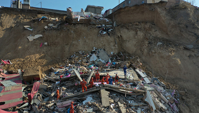 山西乡宁,山体滑坡