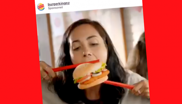 汉堡王在新西兰“用筷子吃汉堡”的创意又被指责种族歧视了