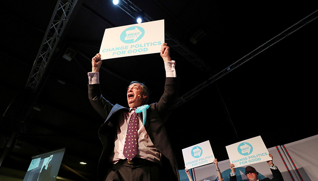 英国脱欧党领跑欧洲选举民调，但多数人觉得它撑不过10年