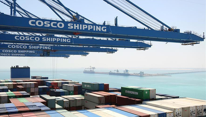 中远,海运,集装箱船,阿布扎比,首航,阿联酋,太阳,双鱼座,航线,哈里发