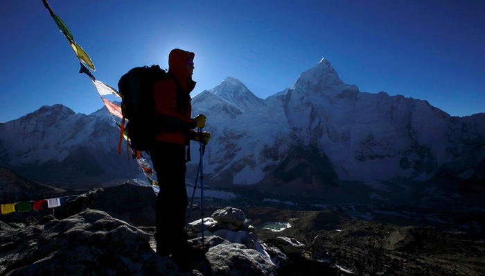 珠峰,尼泊尔,冲顶,拥堵,自行车