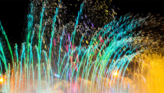 张家口,水幕电影