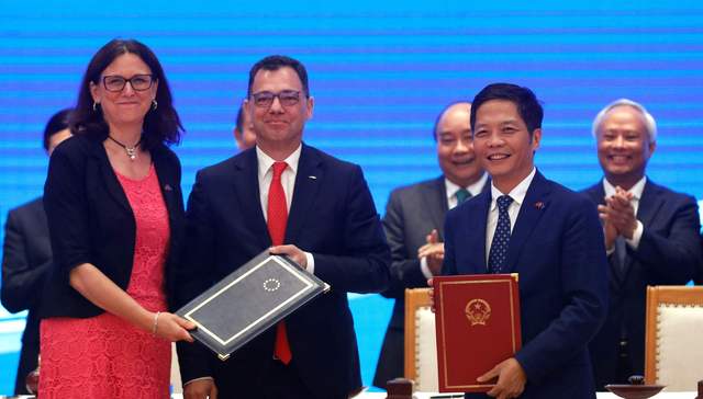 越南与欧盟签署自贸协定，互免货物贸易中99%的关税