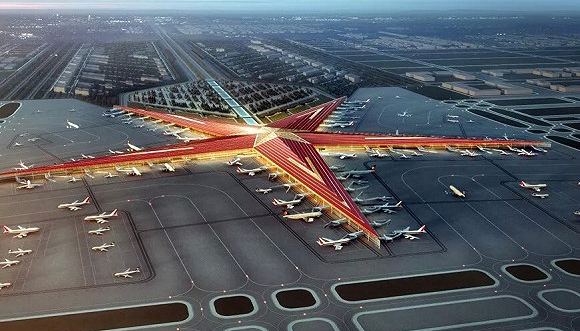 几何构成,图源,HOK,机场工程,机场建设,航站楼,落选,高技派,北京大兴,建筑事务所