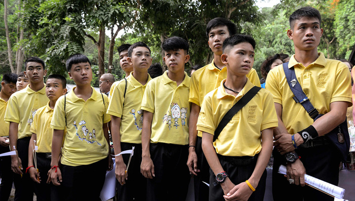 泰国,洞穴,一周年,足球队