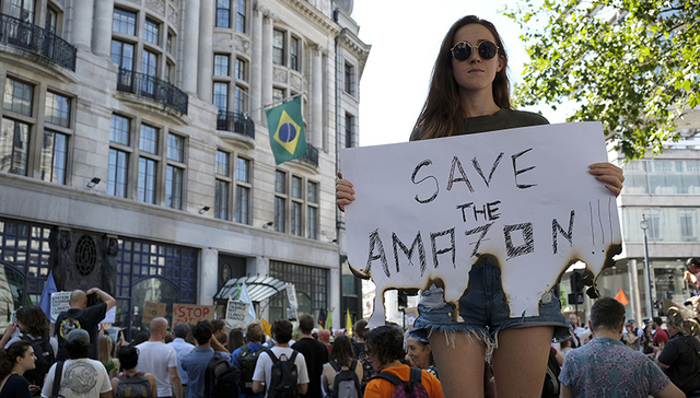 驻外使领馆被抗议者堵门，巴西总统承诺向亚马孙派兵灭火