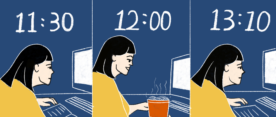 外卖,黄金分割点,界面,插画,公开课,做多,PATHY,当代青年,思绪,七个小矮人