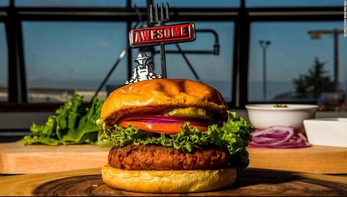 雀巢在美国推出了新的植物肉汉堡Awesome Burger