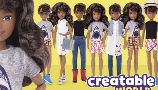 芭比娃娃品牌美泰首次推出“无性别”系列玩偶