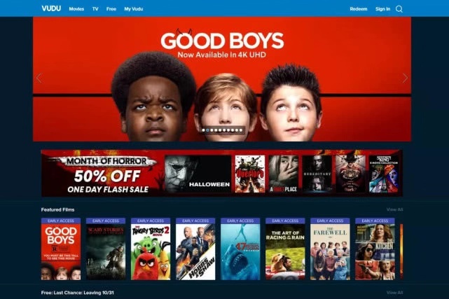 Vudu,沃尔玛,流媒体服务,1983年,NBCUniversal,UltraViolet,家庭主夫