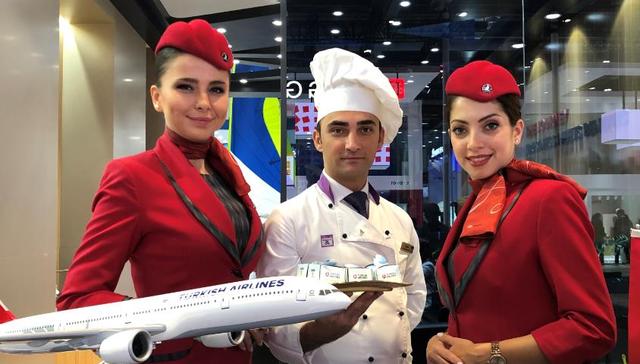 外国航空公司进博会现场