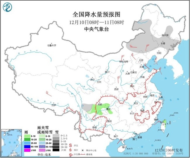 全国雨雪难觅忙升温 华北黄淮能见度差