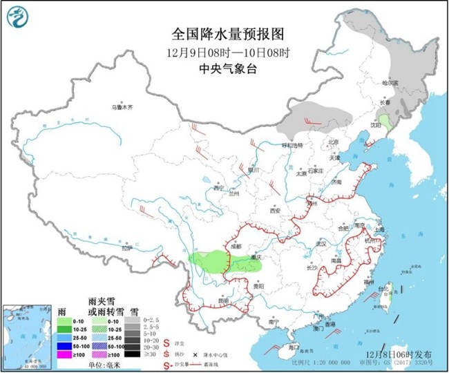 全国雨雪难觅忙升温 华北黄淮能见度差