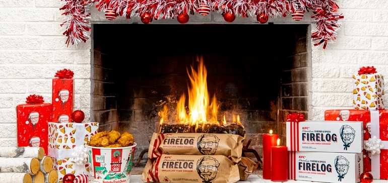 肯德基的炸鸡味柴火又回归了，让你在家边取暖边回味炸鸡