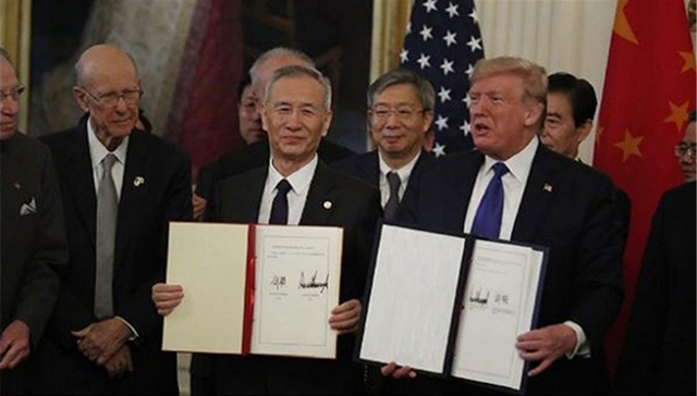 刘鹤就中美签署第一阶段经贸协议答记者问