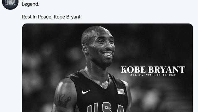 众人悼念科比！乔丹：他就像我的小兄弟