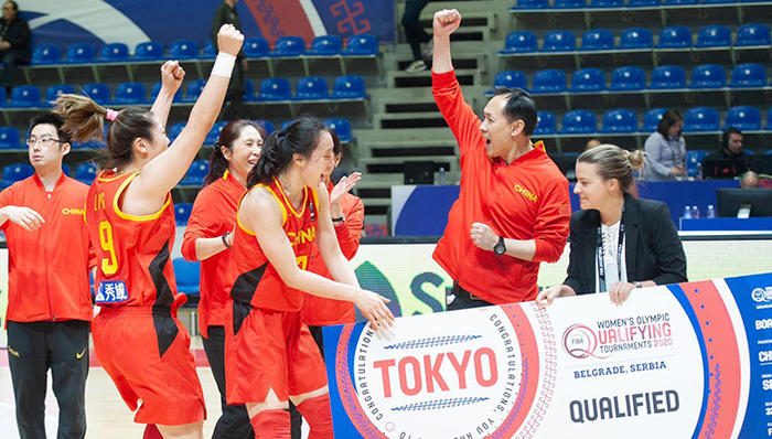 中国女篮2分险胜西班牙锁定东京席位，连续第五次进军奥运
