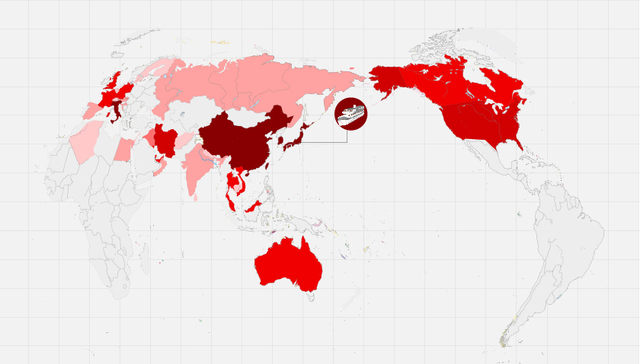 数据 | （截至欧洲中部时间2月26日上午10时）除中国外境外新增确诊病例数首超中国