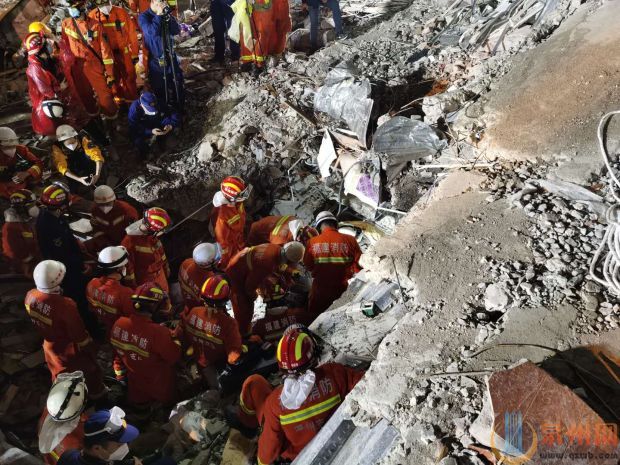 泉州倒塌酒店71名受困者籍贯公布，现场已救出52人