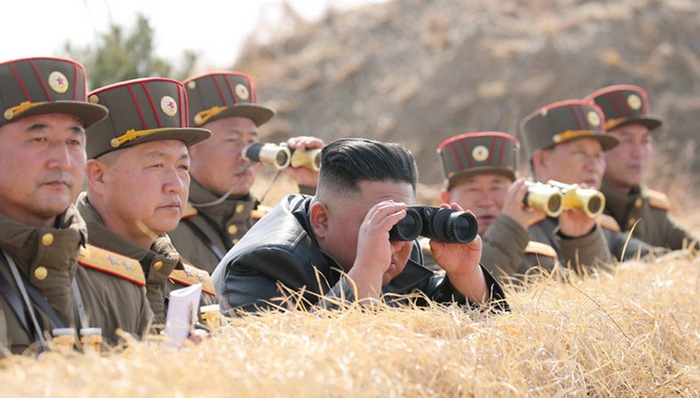 朝中社,对抗赛,朝鲜人民军,炮击,炮兵训练,,,部队,金正恩,图片来源,实战训练