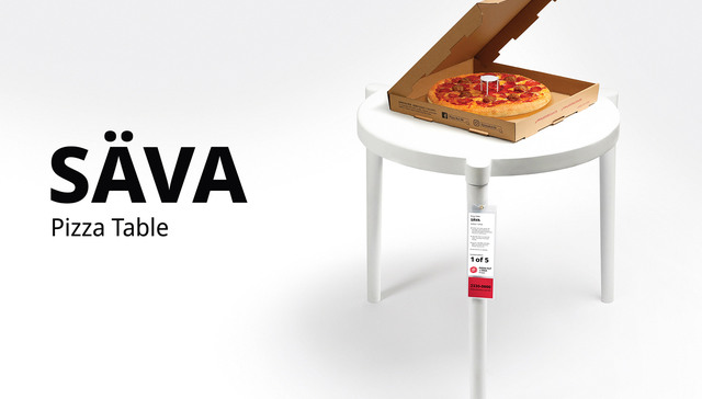 宜家联名必胜客，推出一款专门吃披萨的桌子