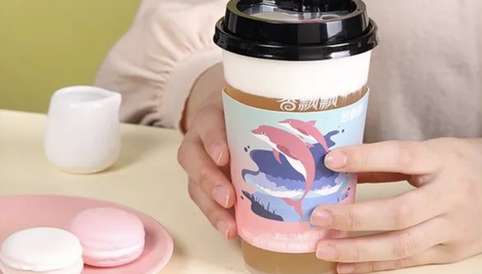 香飘飘,芝士乌龙奶盖茶