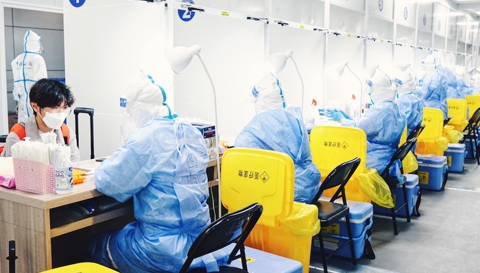 浦东机场，核酸检测，采样间